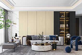 漳州轻奢风格-客厅